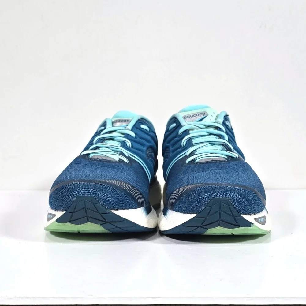 Saucony Hurricane 22 Running Shoes Womens 11.5 Blue Aqua Stability S10545-25